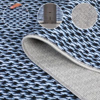 Garvee Machine Washable Area Rugs 5x7 Modern Printed Accent Carpet with Non-Slip Backing, Non-Shedding Contemporary Woven-Style Floor Carpet for Living Room, Bedroom, Office, Blue