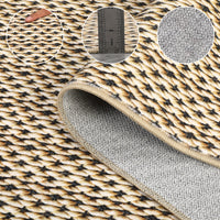 Garvee Washable Area Rugs 10x13 Large Modern Printed Accent Carpet with Non-Slip Backing, Non-Shedding Contemporary Woven-Style Living Room Rugs for Bedroom, Office, Camel