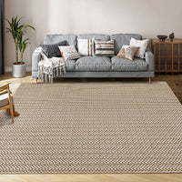 Garvee Machine Washable Area Rugs 5x7 Modern Printed Accent Carpet with Non-Slip Backing, Non-Shedding Contemporary Woven-Style Floor Carpet for Living Room, Bedroom, Office, Camel