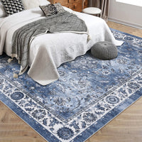 Garvee Vintage Distressed Non Slip Area Rug for Living Room and Home Office, Easy Care Stain Resistant Accent Floor Rug