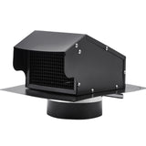 Garvee Roof Vent Cap 8 Inch, Removable Roof Vent Cap, Galvanized Steel Roof Exhaust Vent, Outside Roof Vent Cover with Damper for House Kitchen Bathroom, Easy Installation, Black - Black