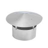 Garvee 8 Inch Round Chimney Cap, Cone Top Chimney Cap with Screen, Galvanized Steel Fireplace Exhaust Cap, Outside Roof Rain Cap, Exterior Stove Pipe Cap, Easy Installation, Silver - Silver