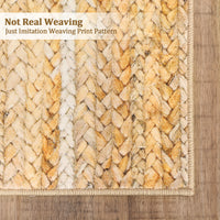 Garvee Modern Natural 2x6 Washable Runner Rug for Hallway Bedroom Modern Rug Gradient Woven Print Rug Non Slip Kitchen Rug Low Pile Non Shedding Indoor Floor Carpet for Entryway Bathroom Laundry Rug