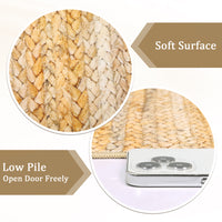 Garvee Modern Natural 2x6 Washable Runner Rug for Hallway Bedroom Modern Rug Gradient Woven Print Rug Non Slip Kitchen Rug Low Pile Non Shedding Indoor Floor Carpet for Entryway Bathroom Laundry Rug