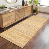 Garvee Modern Natural 2x6 Washable Runner Rug for Hallway Bedroom Modern Rug Gradient Woven Print Rug Non Slip Kitchen Rug Low Pile Non Shedding Indoor Floor Carpet for Entryway Bathroom Laundry Rug - Natural