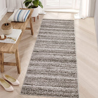 Garvee Modern Grey Camel 2x6 Runner Washable Rug Non Slip Entryway Rug Low Pile Kitchen Rug Bath Rug Hallway Rug Modern Accent Rug Contemporary Faux Woven Indoor Printed Rug for Office Bedroom