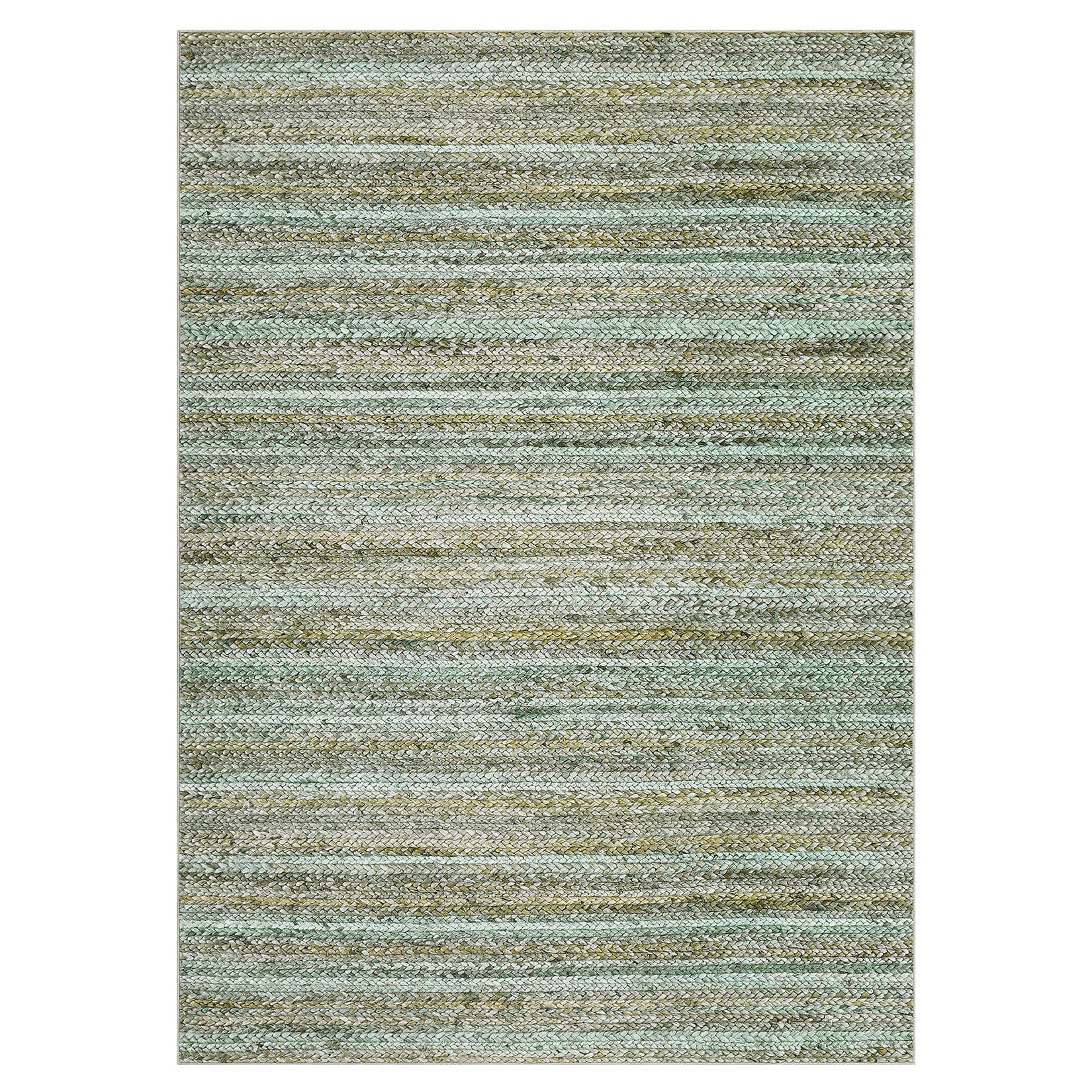 Garvee Modern Green Camel 5x7 Washable Area Rug for Bedroom Living Room Cream Rug Modern Indoor Accent Rug Low Pile Dining Room Rug Non Slip Kitchen Rug Contemporary Woven Printed Rug Foldable Rug