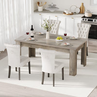 Garvee Dining Table for 4-6, Rectangular Dining Table, Dining Room Table, Kitchen Table with Large Table Top, Dinner Table, Farmhouse Dining Table for Dining Room, Kitchen, Living Room, Gray