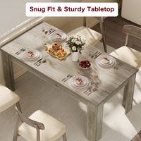 Garvee Dining Table for 4-6, Dining Tables, Dining Room Table with 1.18" Thickened Tabletop, Rectangular Large Kitchen Dining Table, Dinner Table for Kitchen, Dining Room, Living Room, Gray