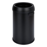 Garvee 17 Gallon Open Top Trash Can, Stainless Steel Outdoor Garbage Can, Commercial Grade Heavy Duty Cylindrical Rubbish Bin for Home Office Restaurant, Black - Black