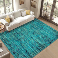 Garvee Persian Green Pine 8x10 Washable Area Rug for Living Room, Soft Vintage Distressed Large Bedroom Rug Retro Farmhouse Non Slip Low Pile Indoor Foldable Carpet for Dining Room Office