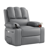 Garvee 27'' Width Electric Power Oversized Rocker Swivel Recliner Chair, USB Charger Lazy Boy for Adults, w/Vibrating Massage and Heating, 1.5X Sponge Filling for Living Room, Bedroom and Nursery