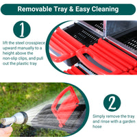 Garvee Chicken Nesting Box, 10 Compartments Nesting Boxes for Chickens, Chicken Laying Boxes, Roll Away Nesting Box for Chickens Laying Egg with Lid Cover to Protect Eggs, Red