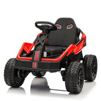 Garvee 24V Ride On Toy for Big Kids, 6MPH 200W 4x4 Ride On Car w/Parent Remote, Metal Frame, Headlights, Shock Absorbers, Music, Horn, Battery Powered Electric Cars for Kids, Red