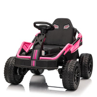 Garvee Ride - P Series: 24V Ride On Car for Big Kids, 6MPH 200W 4x4 Electric Toy with Remote, Metal Frame, Headlights, Shock Absorbers, Outdoor Adventure Vehicle Pink