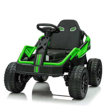 Garvee 24V Kids Electric Car with Parent Control, 200W 4x4 Ride On Toy for Big Kids, 4 Shock Absorbers, Metal Frame, 4 Wheeler ATV for Boys Girls Ages 3+, Green