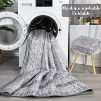 Garvee Bordered Grey 9x12 Large Area Distressed Modern Rug Soft Non Shedding Floor Carpet, Geometric Rug, Washable Non Slip Rug, Low Pile Indoor Area Rug for Living Room, Bedroom