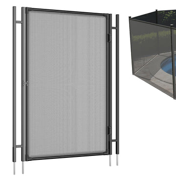 Garvee Pool Fence,4x2.5 Ft Swimming Pool Safety Gate, Protects Kids and Pets with Stainless Steel Lock, Pool Fence Gate for Inground & Above Ground Pool