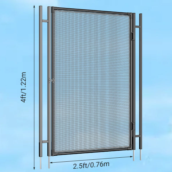 Garvee Pool Fence,4x2.5 Ft Swimming Pool Safety Gate, Protects Kids and Pets with Stainless Steel Lock, Pool Fence Gate for Inground & Above Ground Pool