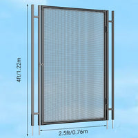 Garvee Pool Fence,4x2.5 Ft Swimming Pool Safety Gate, Protects Kids and Pets with Stainless Steel Lock, Pool Fence Gate for Inground & Above Ground Pool