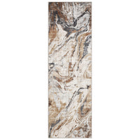 Garvee 2x6 Machine Washable Runner Rug, Non-Slip Floor Carpet, Modern Abstract Bedside Rug, Low Pile Foldable Area Rug, Soft Rug for Entryway, Bathroom, Laundry Room, Brown