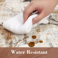 Garvee 2x6 Machine Washable Runner Rug, Non-Slip Floor Carpet, Modern Abstract Bedside Rug, Low Pile Foldable Area Rug, Soft Rug for Entryway, Bathroom, Laundry Room, Brown