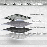 Garvee Bordered Non-Skid Washable Non-Slip Area Runner Rug for Entryway Laundry Room Bedroom