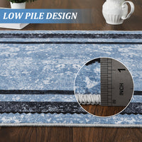 Garvee Bordered Non-Skid Washable Non-Slip Area Runner Rug for Entryway Laundry Room Bedroom