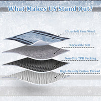 Garvee Bordered Non-Skid Washable Non-Slip Area Runner Rug for Entryway Laundry Room Bedroom