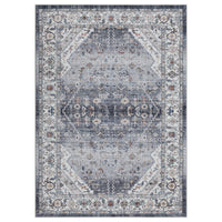 Garvee Persian Grey 9x12 Area Rugs for Living Room Print Distressed Indoor Floor Rug Washable Rug Non Slip Vintage Rug for Bedroom Dining Room
