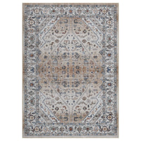 Garvee Persian Light Brown 9x12 Area Rugs for Living Room Print Distressed Indoor Floor Rug Washable Rug Non Slip Vintage Rug for Bedroom Dining Room