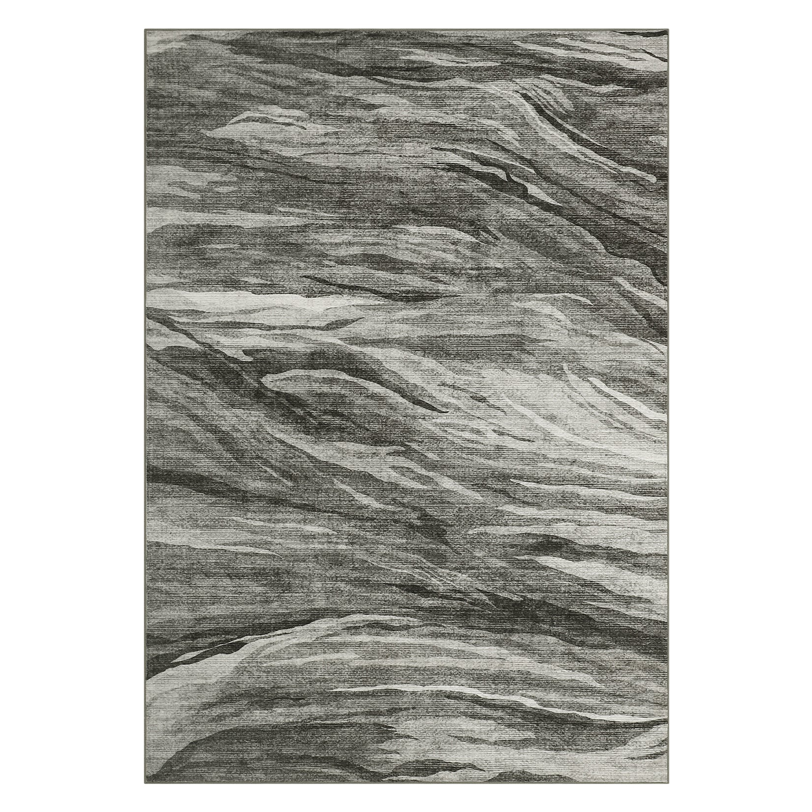 Garvee Washable Rug 8x10 Abstract Area Rug Large Modern Area Rug Stain Resistant Non-Slip Accent Rug Abstract Floor Cover Carpet Rug for Living Room Decor, Grey