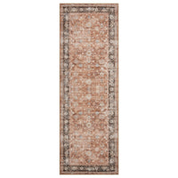 Garvee Terracotta Distressed Print Runner 2x6 Washable Low Pile - Rustic Doormat Rug for Entryway Hall, Non Slip Kitchen Floor Mat, Easy Clean Indoor Carpet