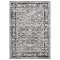 Garvee Grey Distressed Print Area Rug 8x10 Washable Low Pile - Large Modern Living Room Carpet, Statement Floor Rug Non Slip Easy Clean, for Contemporary Dining Bedroom