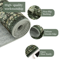 Garvee Vintage Washable Area Rug Non Slip Soft Floral Throw Rug for Bedroom Living Room Green 6x9 ft