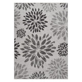Garvee Modern Floral Textured Weave Non Slip Area Rug for Indoor Use in Kitchen, Dining Room, and Bedroom