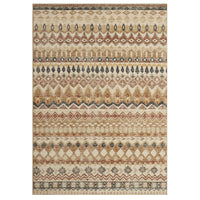 Garvee Boho Beige 8x10 Washable Living Room Rug, Large Distressed Geometric Printed Area Rug, Non-Slip Low Pile Indoor Mat, Foldable Non-Shedding Accent Carpet for Dining Room