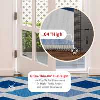 Garvee 9x12 Geometric Area Rug – Washable Non-Slip Modern Abstract Low Pile Carpet for Living Room, Bedroom & Dining Room, Blue Green