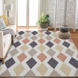 Garvee 9x12ft Checkered Area Rug – Washable Non-Slip Cotton Woven Rug, Vintage Retro Modern Design for Living Room, Bedroom, Dining Room & Home Office, Camel Brown - Camel Brown