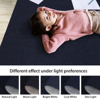 Garvee 8x10 Area Rug Modern Solid Textured Large Area Rug Machine Washable Rug for Living Room, Non-Slip Stain Resistant Accent Rug Contemporary Weaving Floor Cover Carpet for Bedroom, Navy