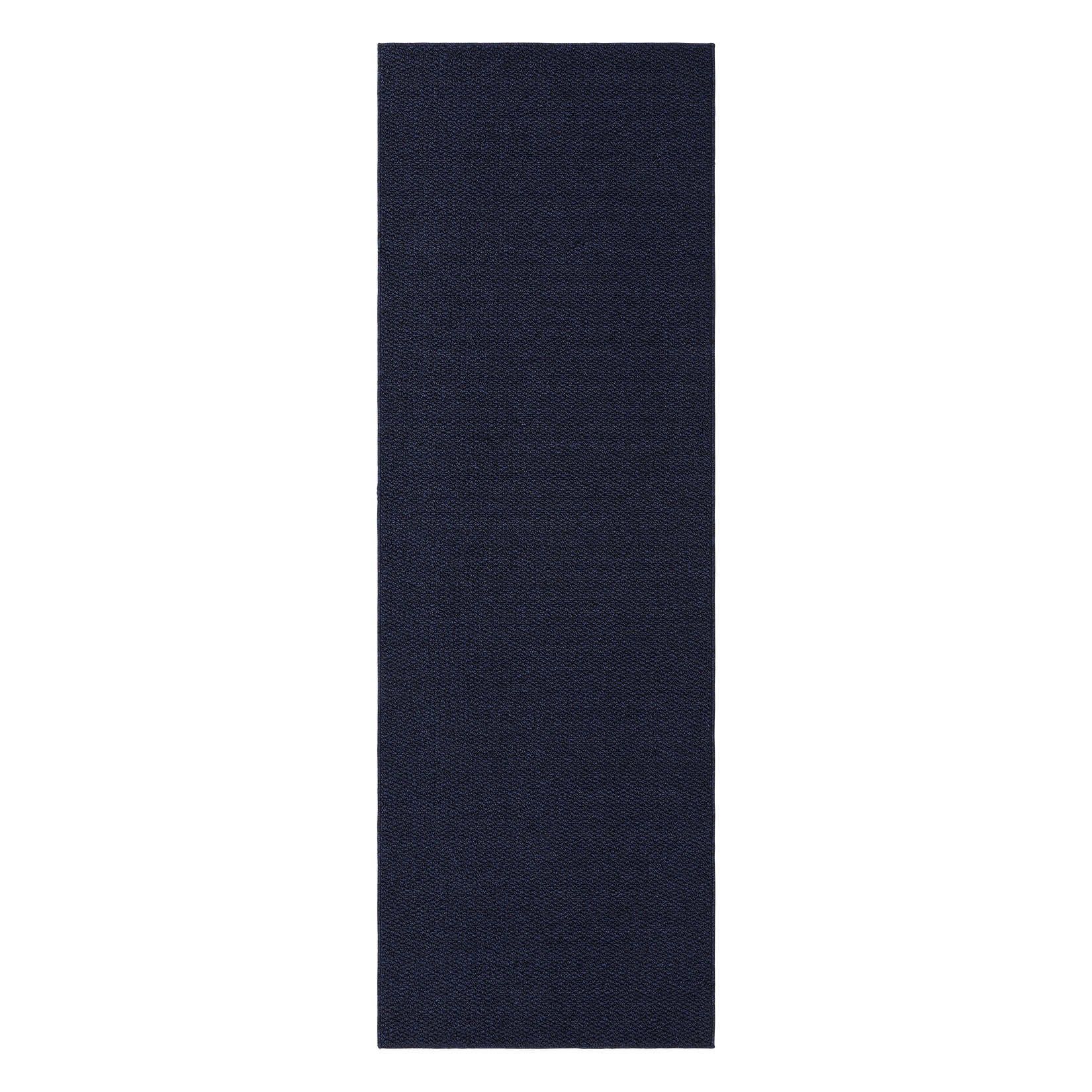 Garvee Runner Rug Modern Solid Textured Washable Hallway Runner Rug, Non-Slip Stain Resistant Area Rug Contemporary Weaving Kitchen Mat Floor Cover Carpet for Doorway Bedside, 2' x 6', Navy
