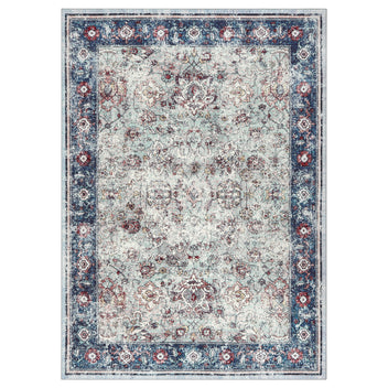 Garvee Persian Multicolor 2x6 Living Room Washable Non Slip Vintage Retro Rugs Low Pile Chenille Print Rug for Bedroom Dining Room Home Office