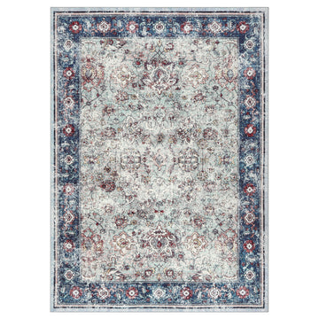 Garvee Persian Multicolor 2x6 Living Room Washable Non Slip Vintage Retro Rugs Low Pile Chenille Print Rug for Bedroom Dining Room Home Office