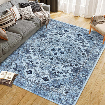 Garvee Oriental Vintage Chic Non Slip Machine Washable Area Runner Rug for Hallway and Living