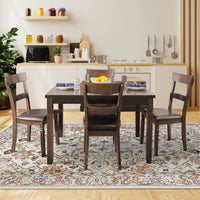 Garvee Vintage Floral Washable Area Rug, Beige 9x12 Non Slip Low Pile Rug for Living Room and Bedroom, Kid and Pet Friendly