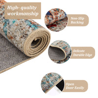 Garvee Modern Abstract Boho Washable Area Rug High-Traffic Areas Living Room Bedroom Kitchen Dining Mul 2x6