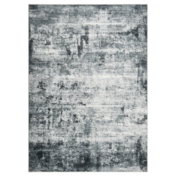 Garvee 6 ft x 9 ft Washable Area Rug, Non Slip Abstract Rug, Soft Faux Wool, Low Pile, Grey for Living Room Bedroom Dining Room