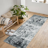 Garvee Modern Abstract Boho Washable Area Rug High-Traffic Areas Living Room Bedroom Kitchen Dining Grey 2x6 - Gray
