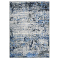 Garvee 4 ft x 6 ft Washable Area Rug Non Slip Abstract Soft Faux Wool Living Room Bedroom Dining Room Blue