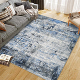 Garvee Modern Abstract Boho Washable Area Rug High-Traffic Areas Living Room Bedroom Kitchen Dining Blue 5x7 - Blue